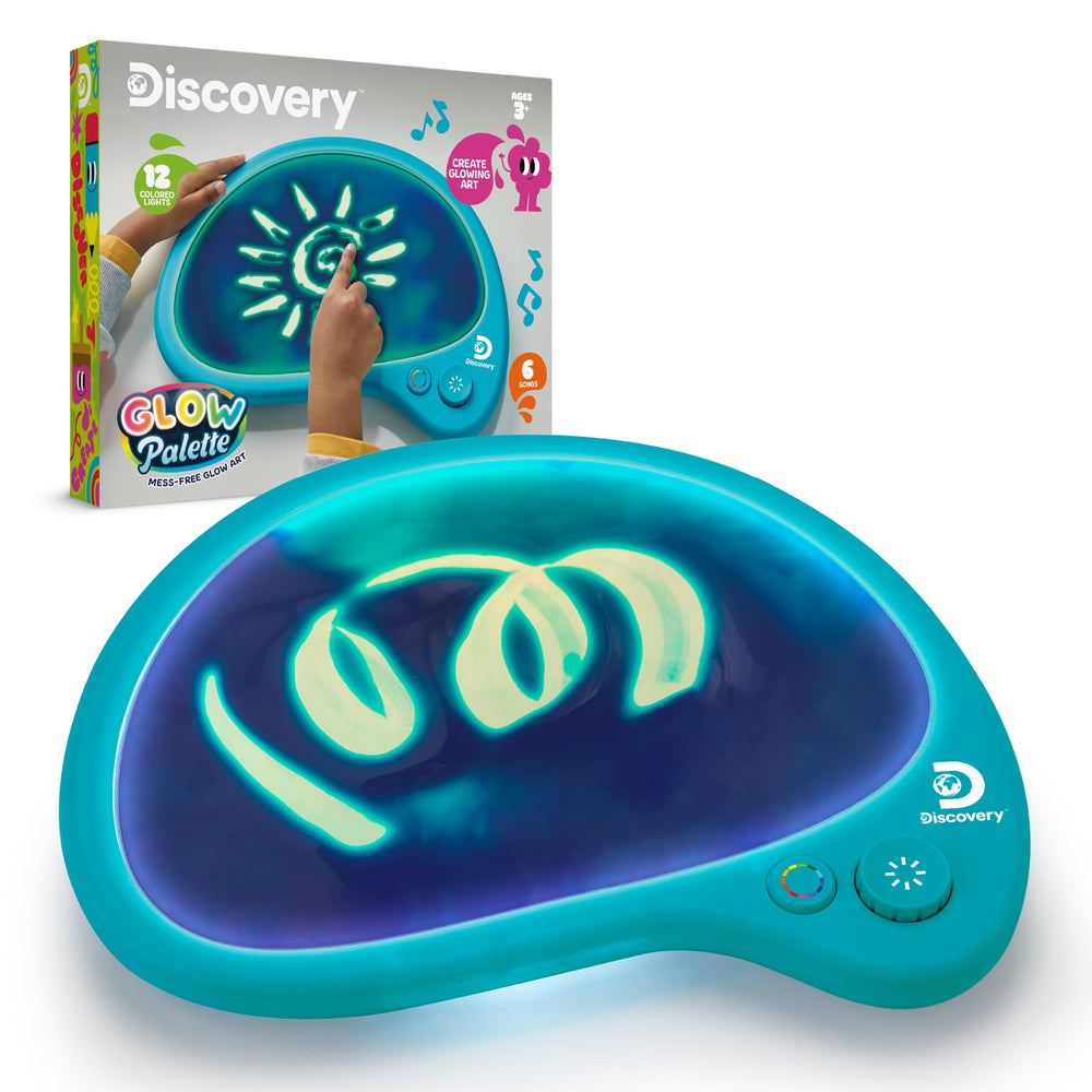 Discovery Mess-Free Glow Palette box front, ready for travel art sessions.