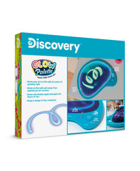Discovery Glow Palette kids creating glowing art with ease.