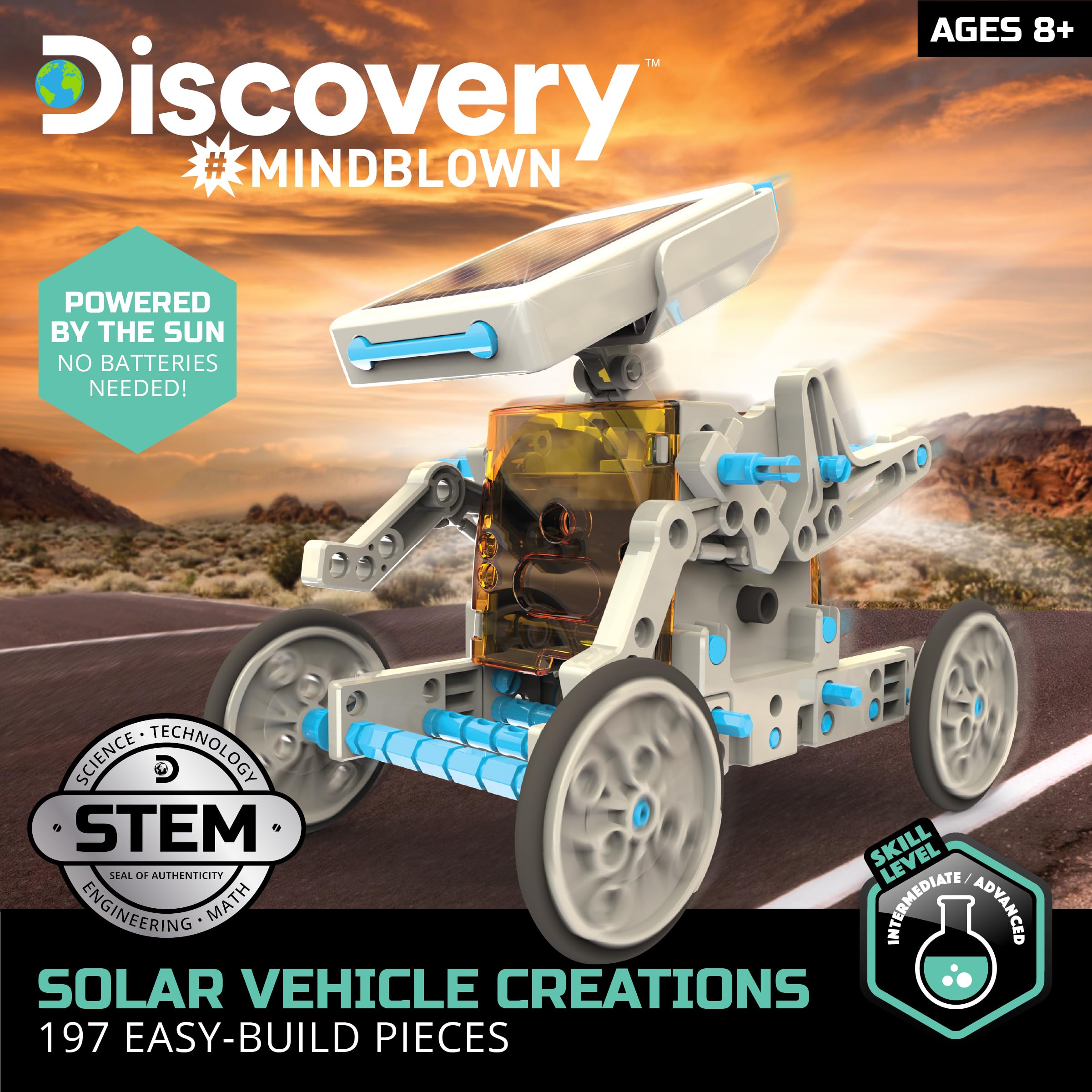 Discovery Mindblown robot blueprints showcasing 12 build options.