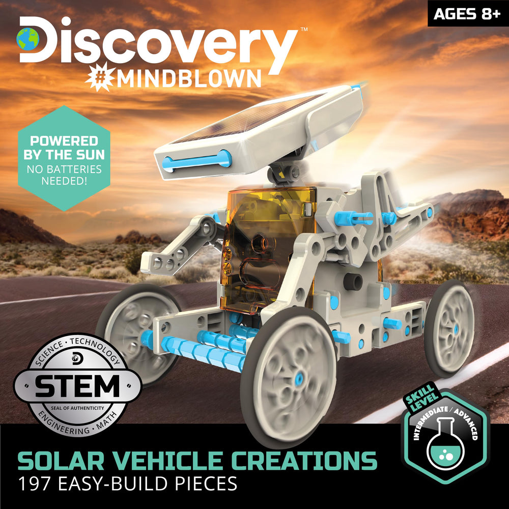 Discovery Mindblown robot blueprints showcasing 12 build options.