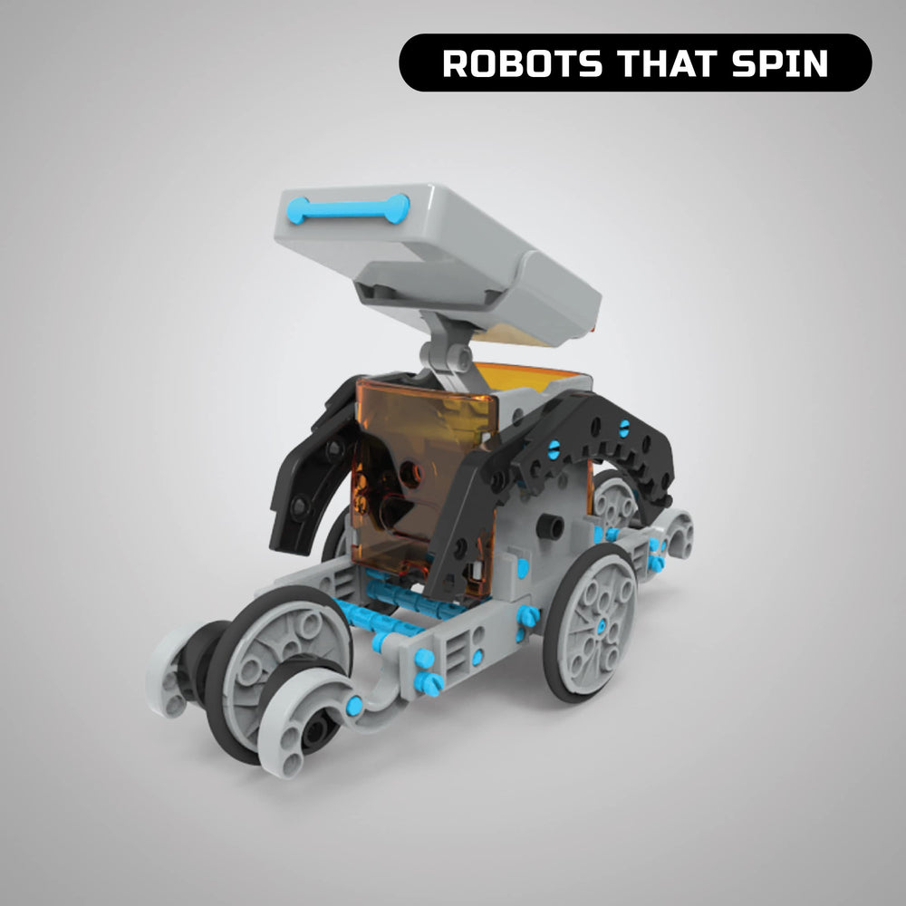 Discovery Mindblown solar-powered engine running on sunny patio.