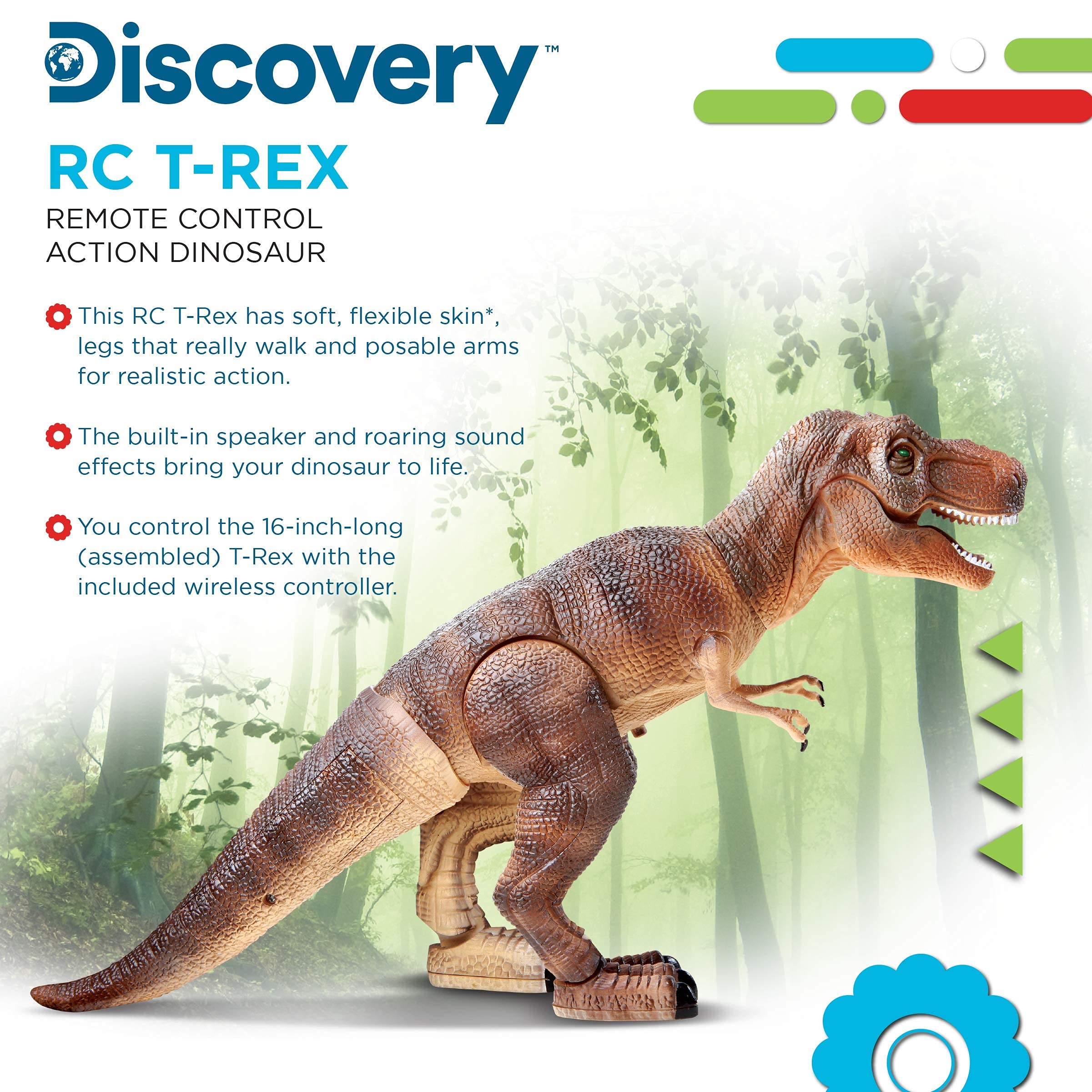Discovery T-Rex RC chomping mouth delivers lifelike bite motion during play