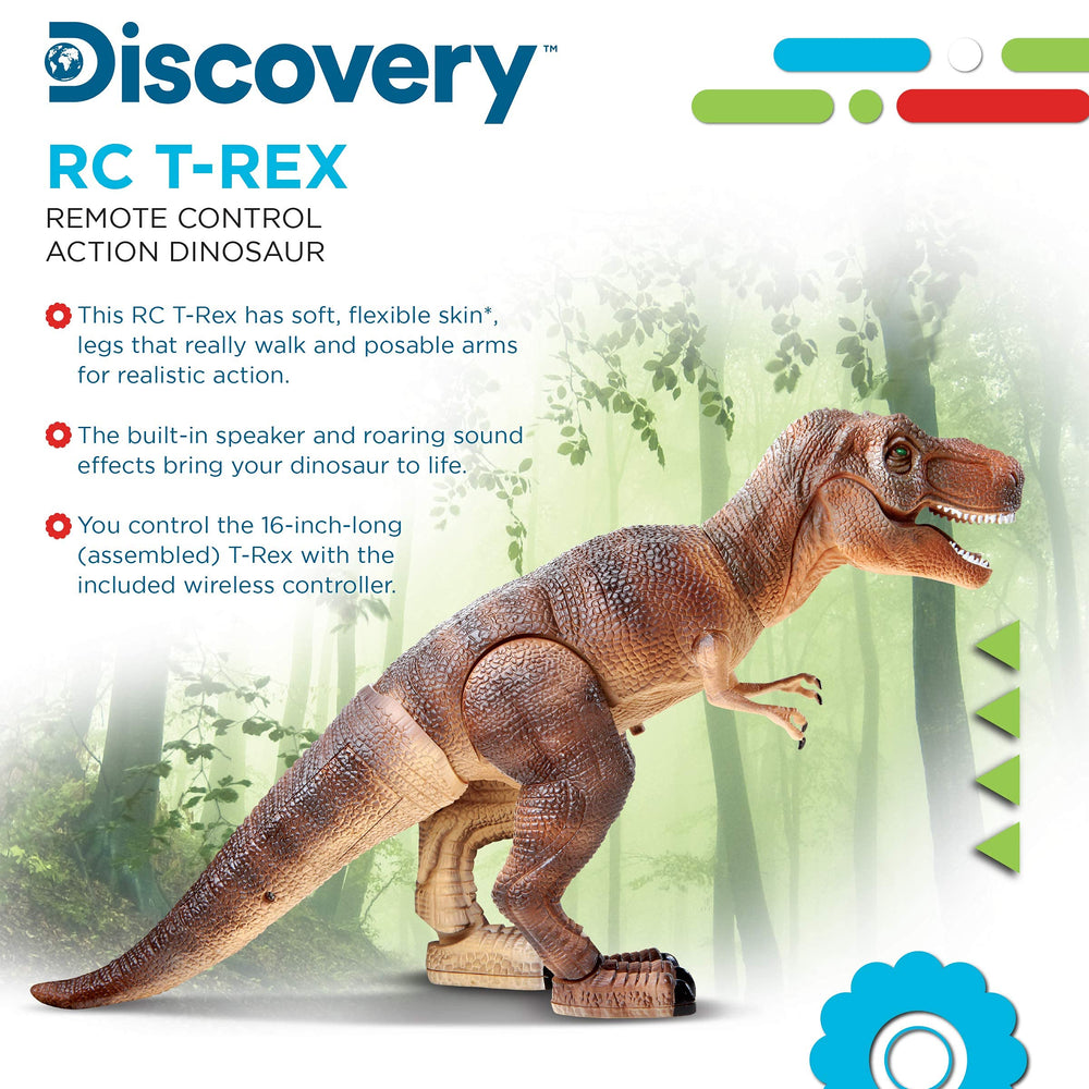 Discovery T-Rex RC chomping mouth delivers lifelike bite motion during play