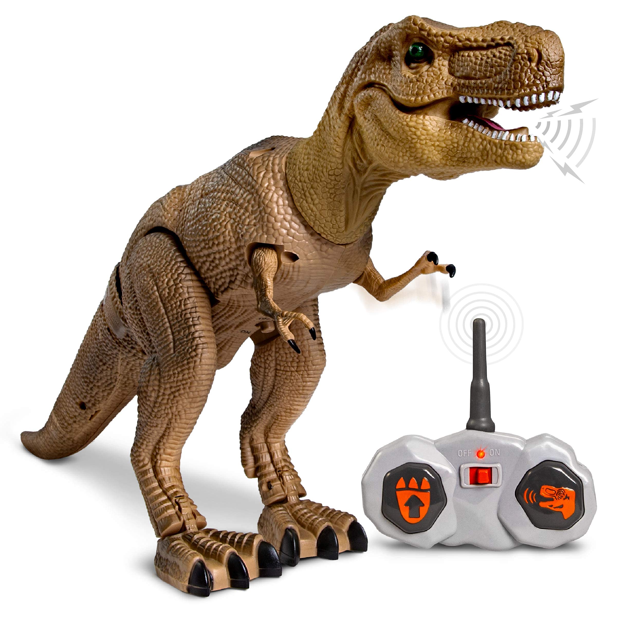 Discovery T-Rex RC walking legs in action for immersive playtime