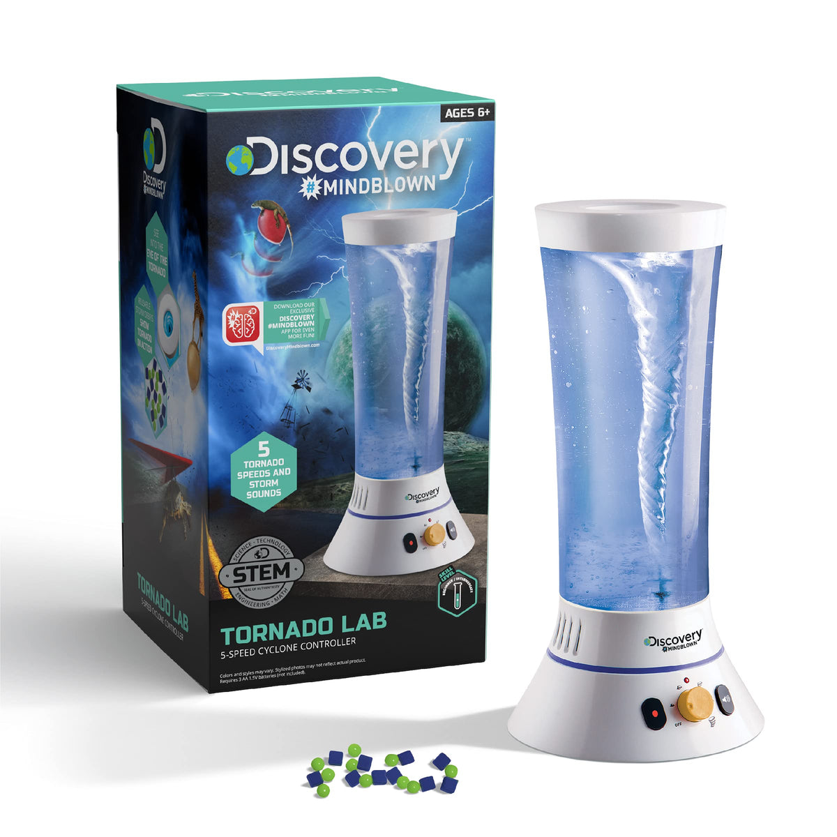 Discovery Tornado Lab eye of tornado view for hands-on weather learning