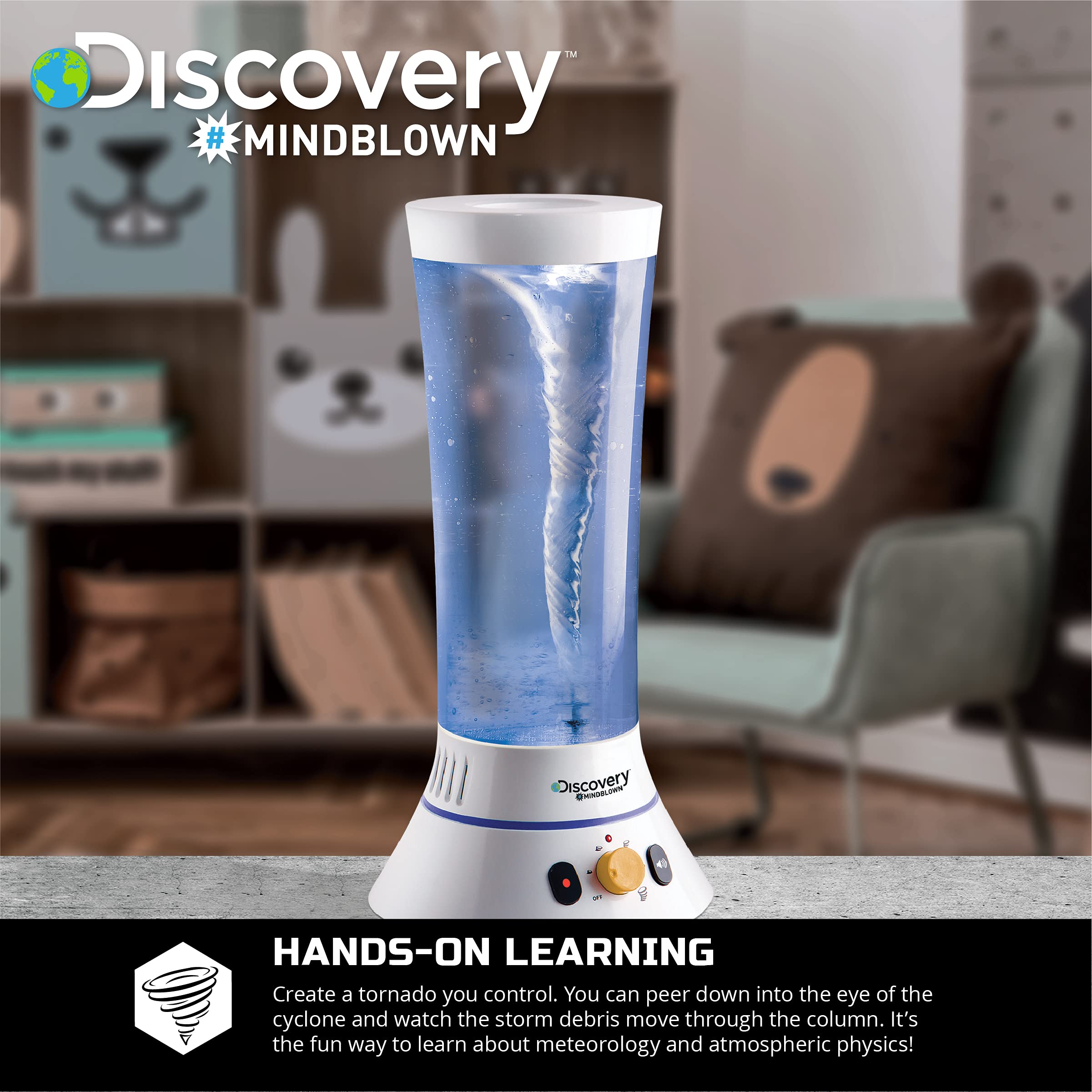 Discovery Tornado Lab realistic storm sounds enhance immersive meteorology exploration
