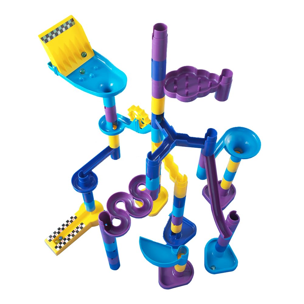 Discovery Toys MarbleWorks Marble Run Starter track layout fuels creative building and problem-solving play.