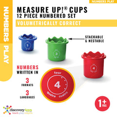 Discovery Toys Measure UP! Cups nested for compact storage and imaginative play.