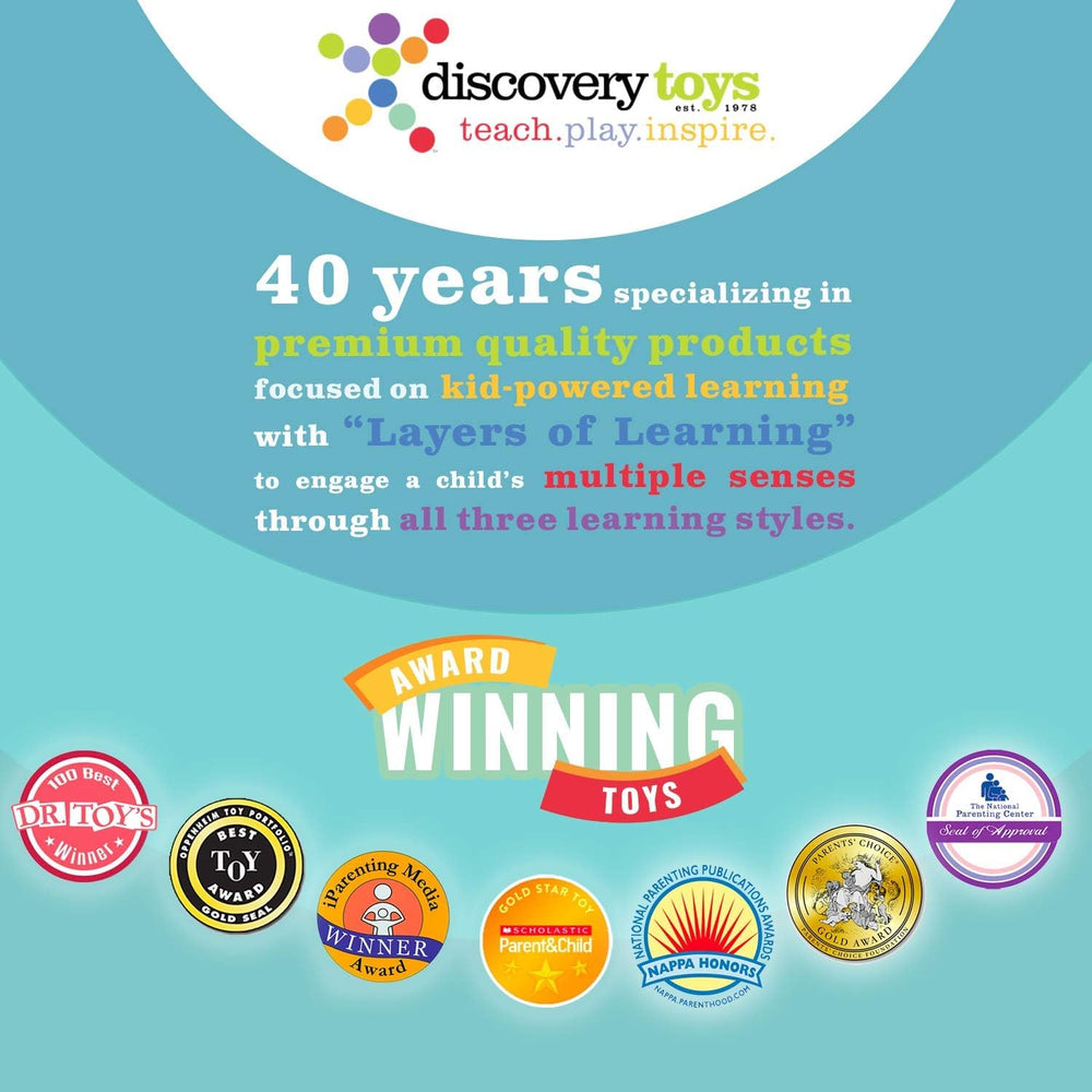 Discovery Toys BPA-free materials emphasize safe, durable construction for kids