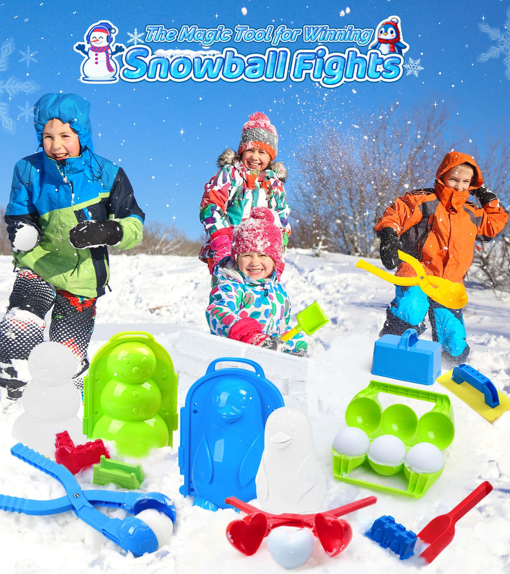 DISHIO 3-in-1 snowball maker for fast, multi-ball snow fun