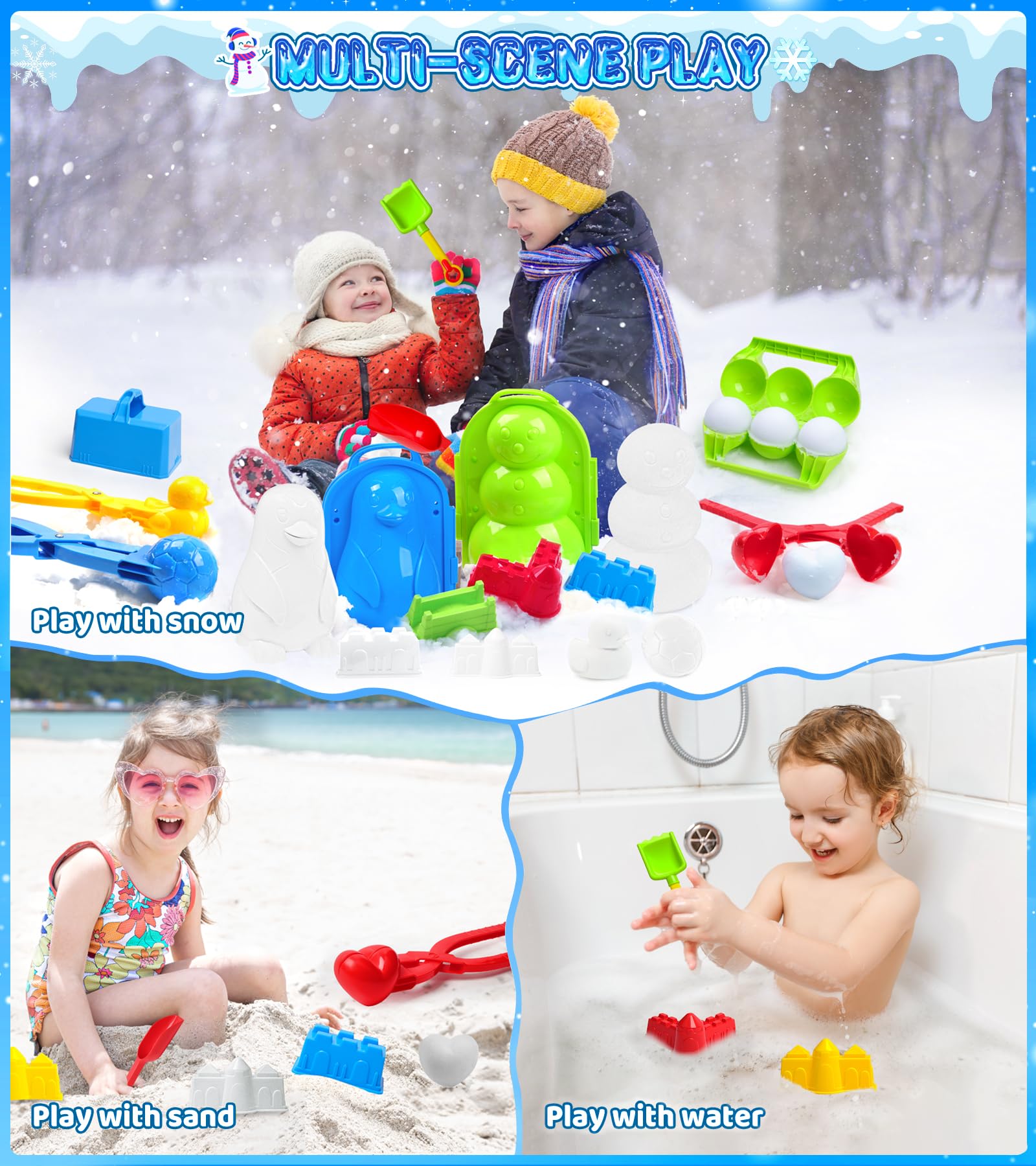 DISHIO castle molds inspiring creative winter forts
