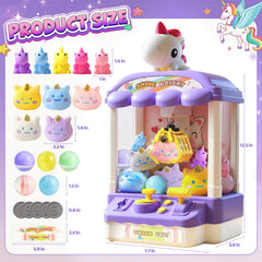 DISHIO arcade-style claw machine design with bright colors and playful motif.