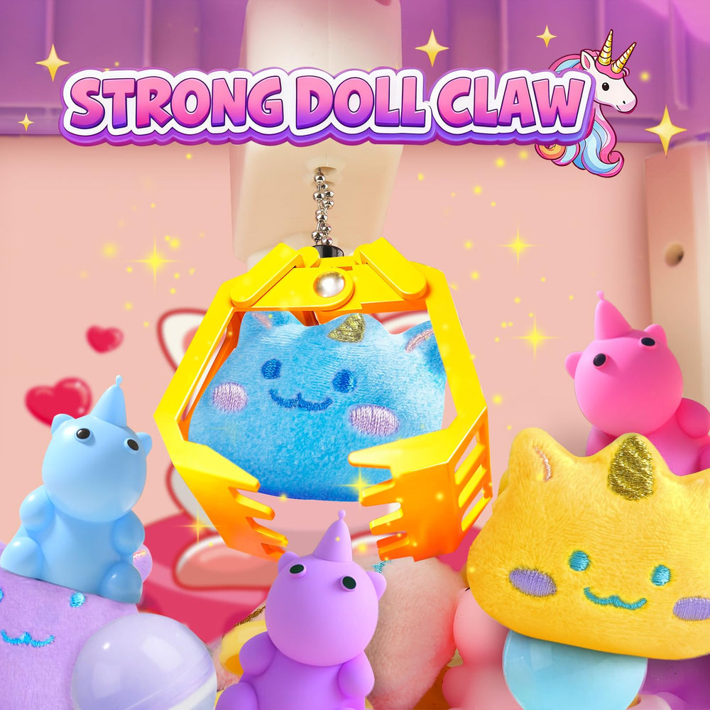 DISHIO claw machine with engaging sound effects that draw kids in.