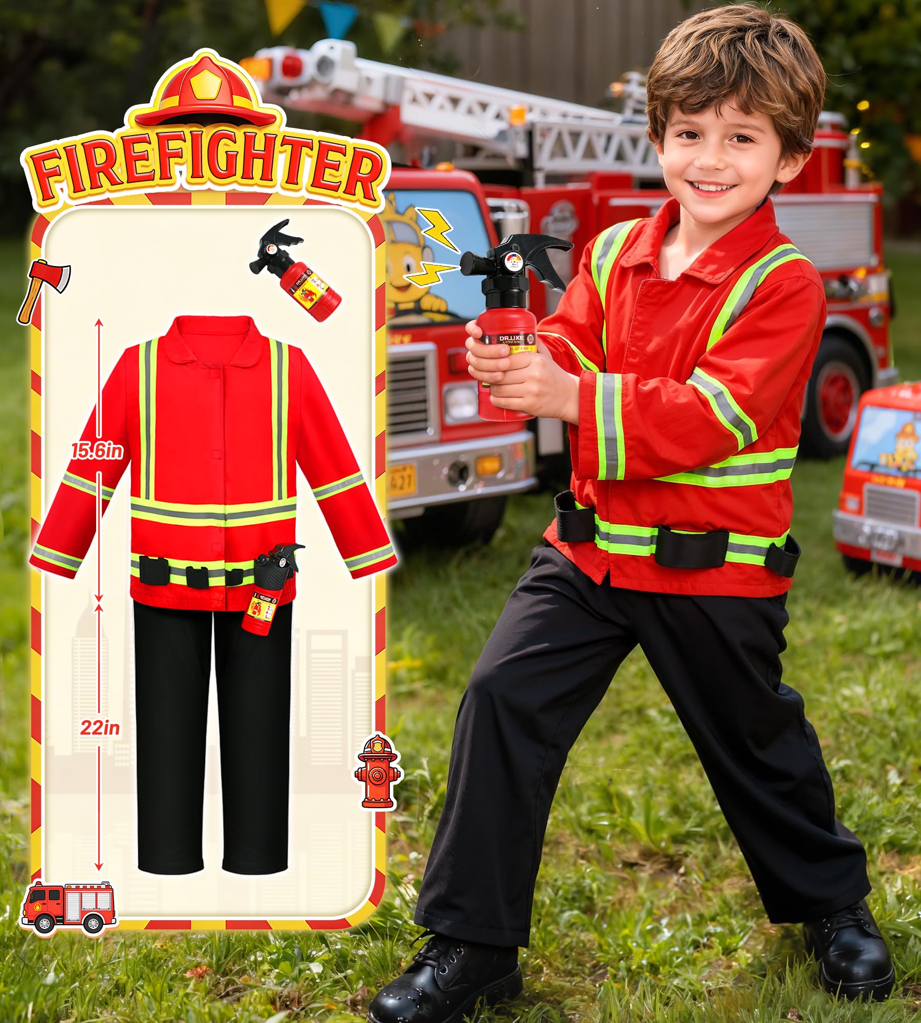 DISHIO Dress Up chef costume set supports creative cooking-themed play and social interaction.
