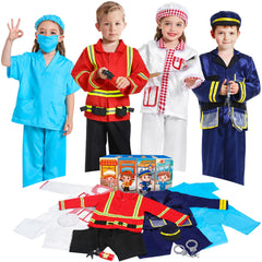 DISHIO Dress Up police costume set, kid-friendly role play for imaginative play and confidence.