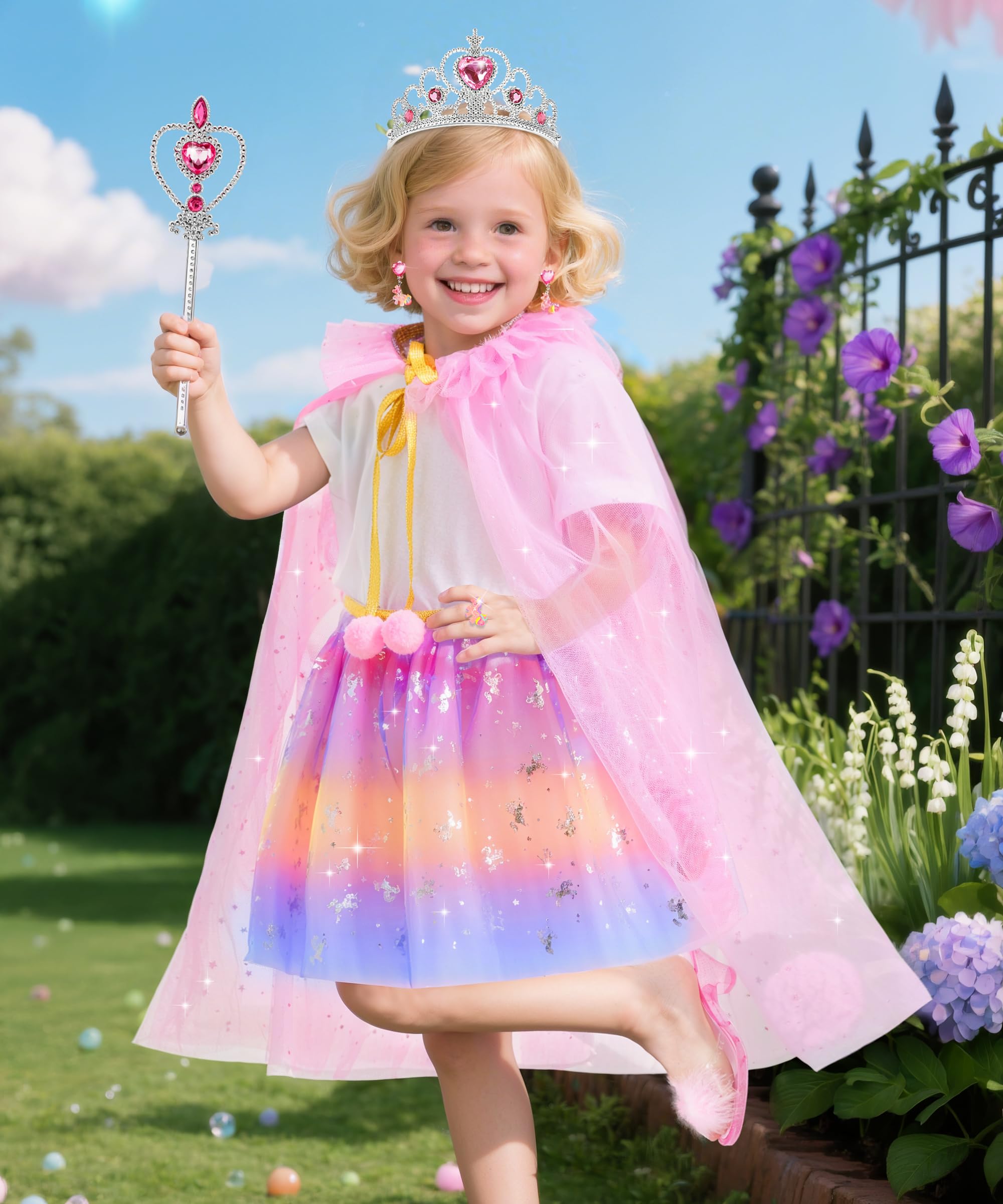 DISHIO Princess Capes: flowing layers that invite grand entrances in storytime adventures.