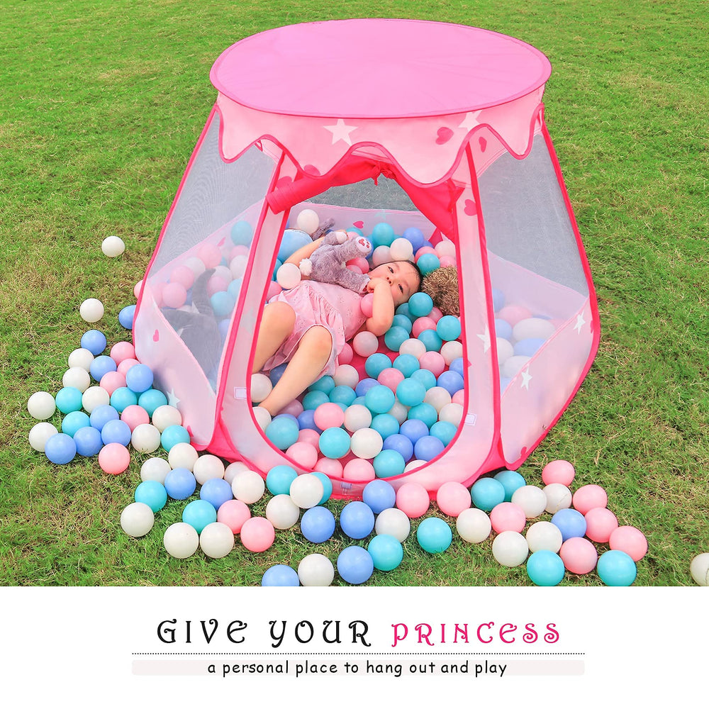 DISHIO Princess Tent folds into a compact carry bag.