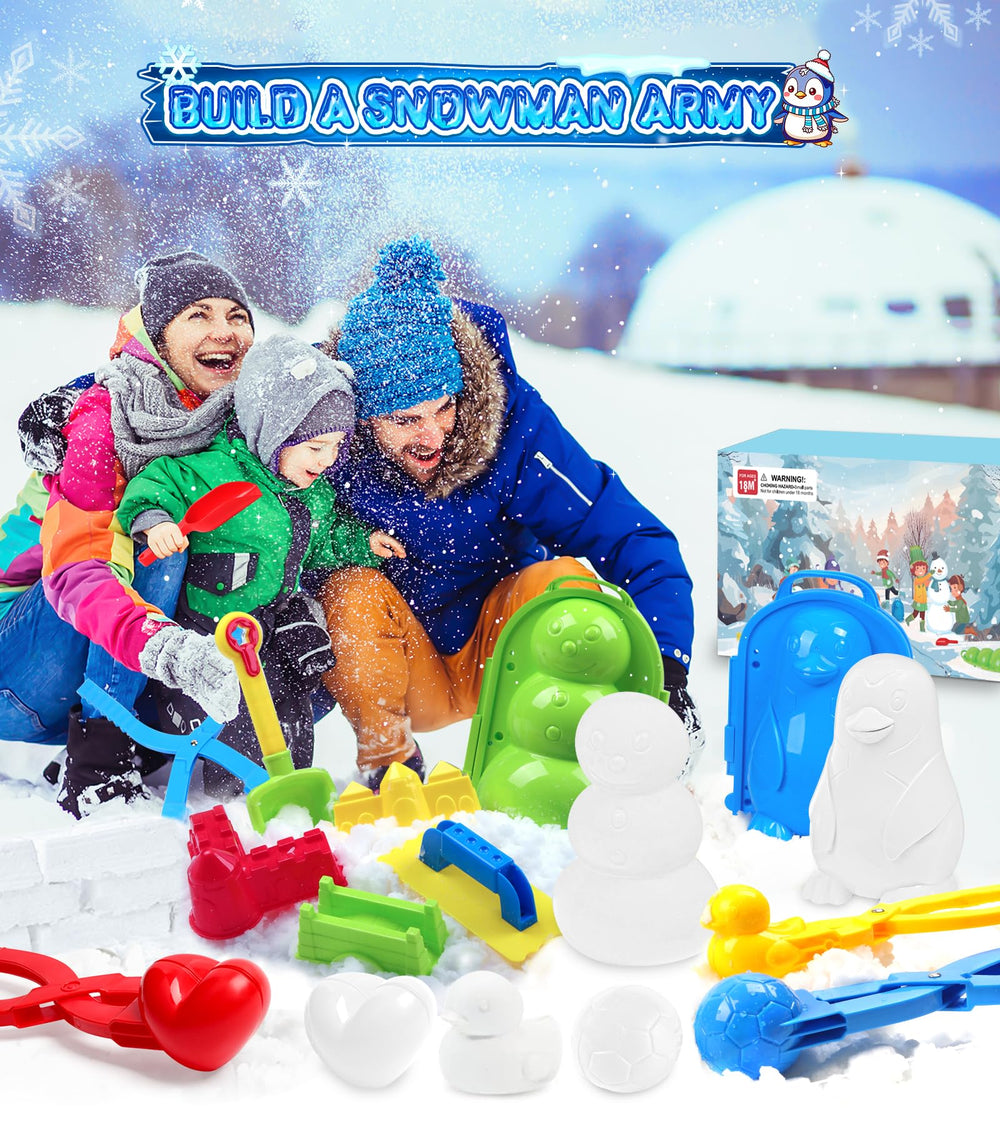 DISHIO snow clips to secure shapes for durable snow structures