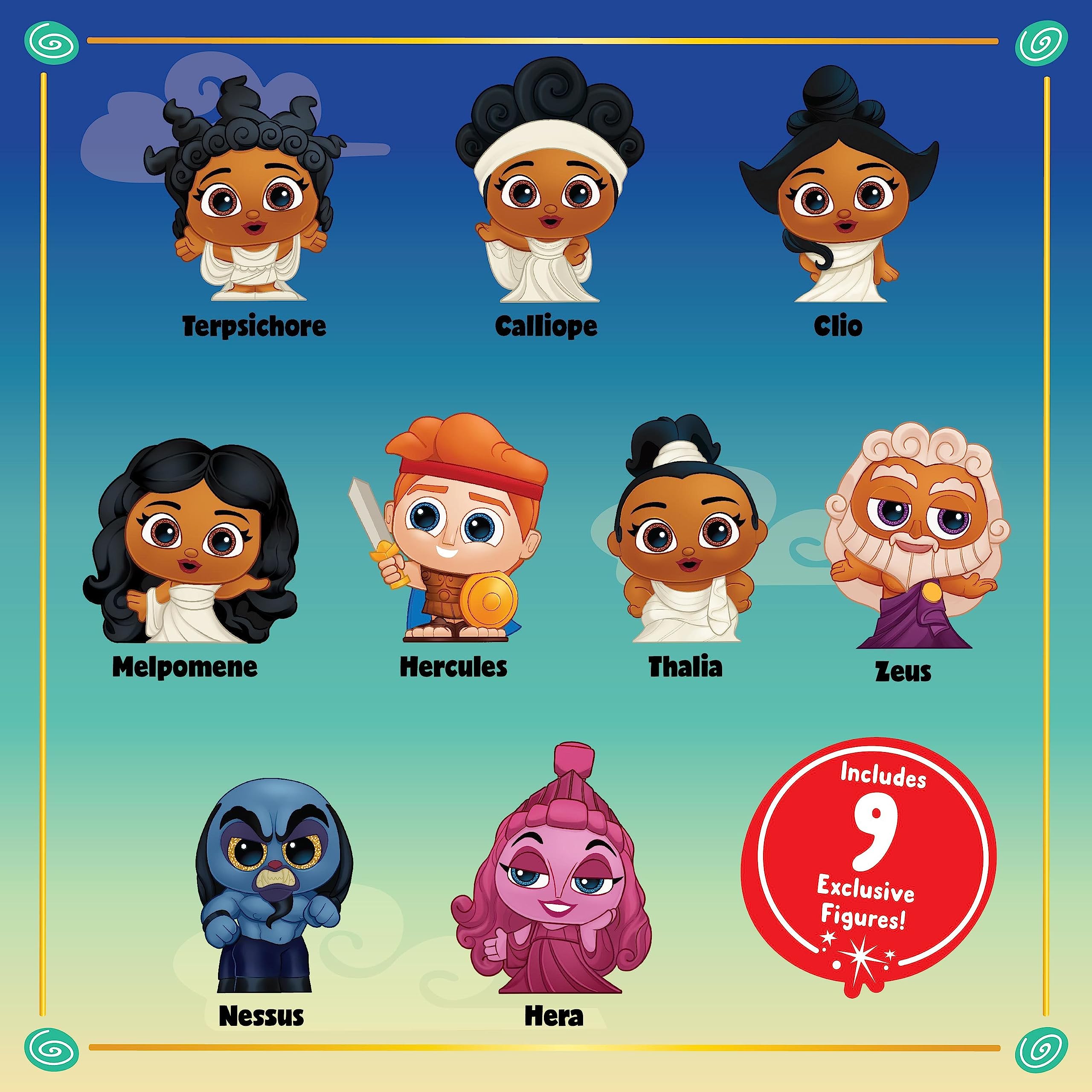 Disney Doorables Hercules nine-figures lineup ready for display