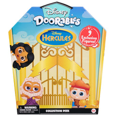Disney Doorables Hercules Collector Pack packaging showing the house-themed blind box