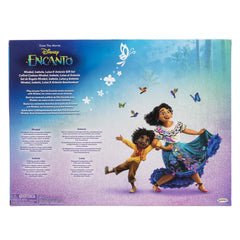 Disney Encanto Luisa dumbbell motif skirt enhances dynamic pretend-strong scenes.