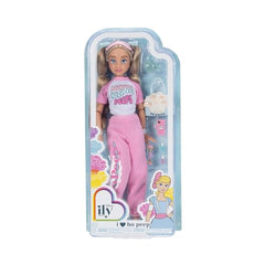 Disney ILY 4ever Bo Peep doll wearing eye mask for calm pretend rituals.