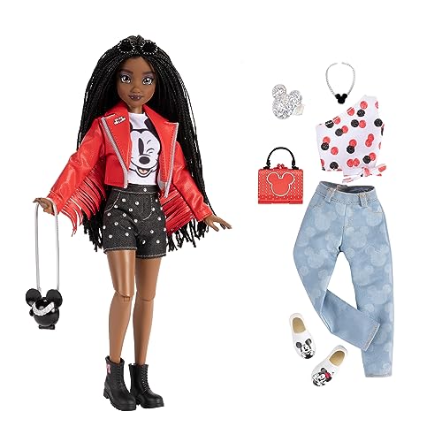 Disney ILY 4EVER Mickey doll in studded black shorts for edgy styling