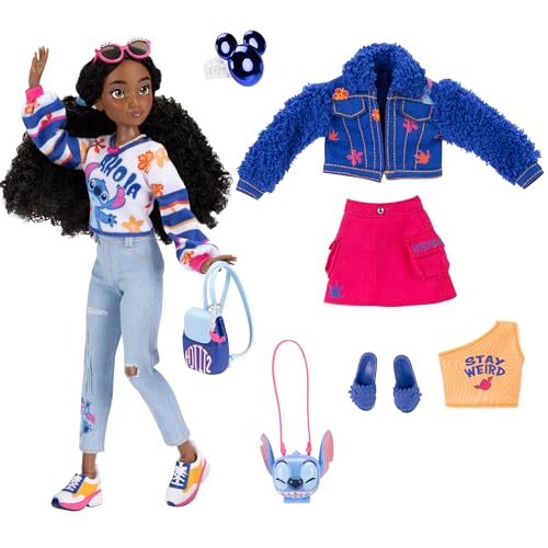Disney ILY 4Ever Stitch doll with graphic tee and blue jeans for casual looks.