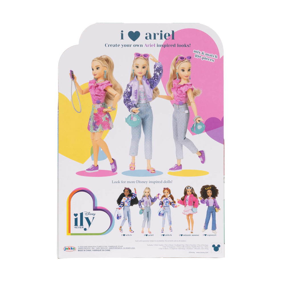 Disney ily 4EVER Ariel doll showcases 13-point articulation for dynamic posing.