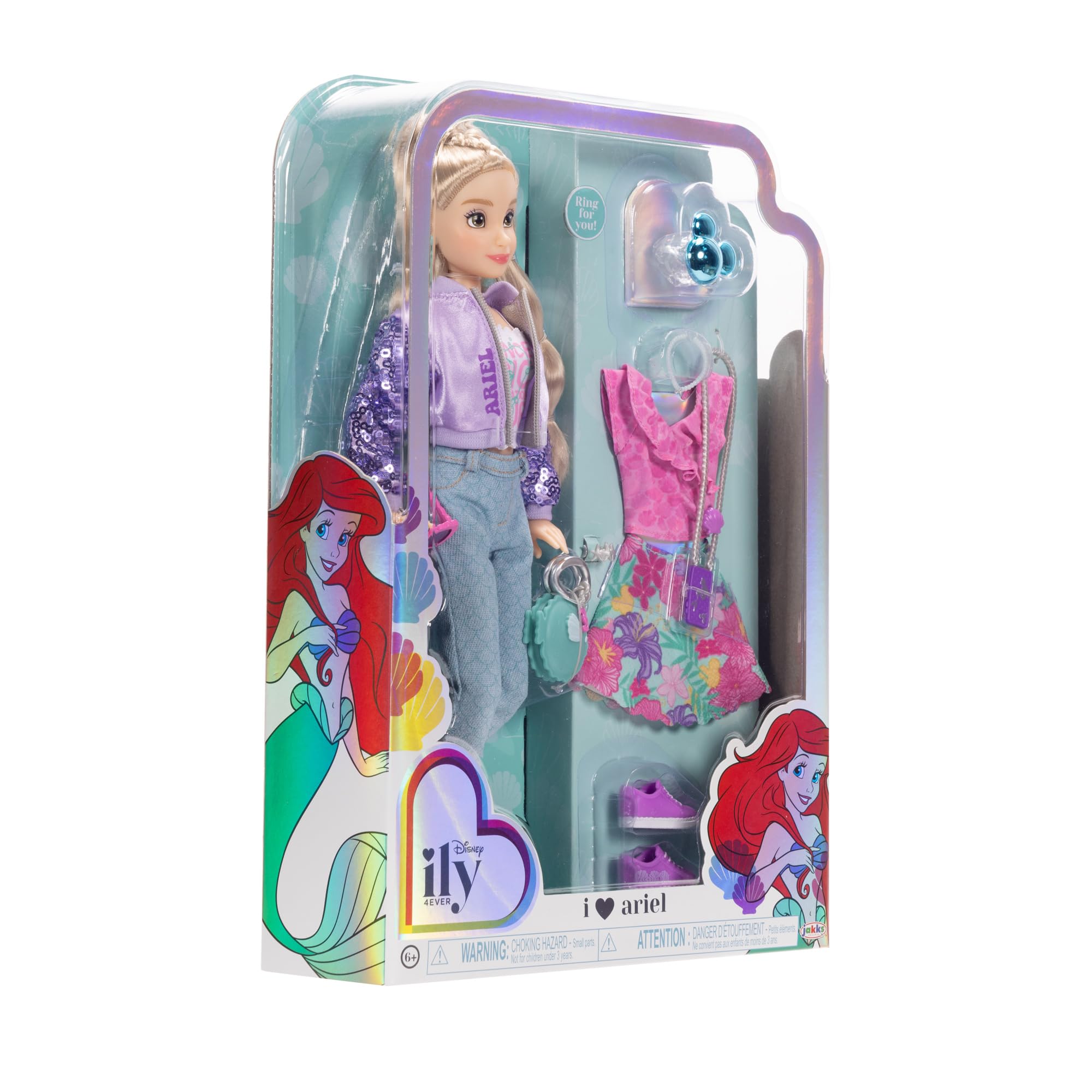 Disney ily 4EVER Ariel doll long rooted hair for styling and care play.