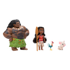 Disney Princess Moana and Maui petite set Pua figure joins the crew for fun.