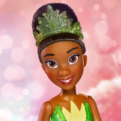 Disney Princess Royal Shimmer Tiana doll shoes complete the coordinated look.