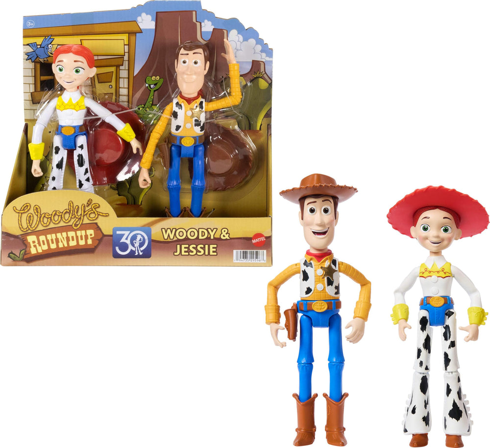 Disney Princess Woody and Jessie 7-inch figures for imaginative play and display.