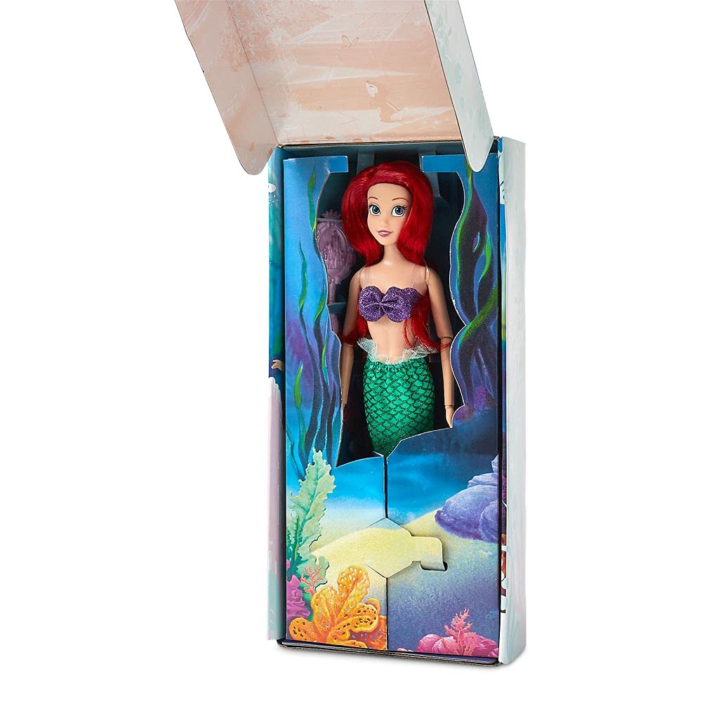 Disney Store Ariel classic doll shell-top design highlights iconic Little Mermaid look.