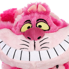 Cheshire Cat plush with felt claws for playful posing
