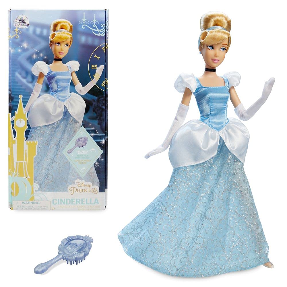 Disney Store Cinderella classic doll face close-up for authentic princess display and imaginative play