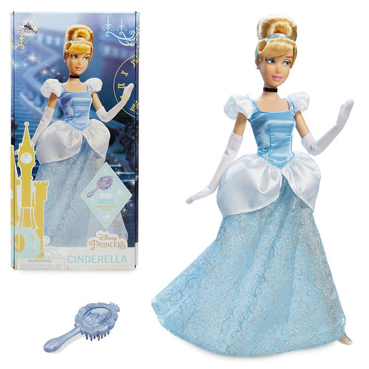 Disney Store Cinderella classic doll face close-up for authentic princess display and imaginative play