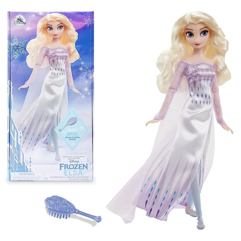 Disney Store Elsa doll face and hair detail for collectible styling