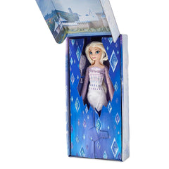 Disney Store Elsa doll icy satin gown highlights premium dress-up moments