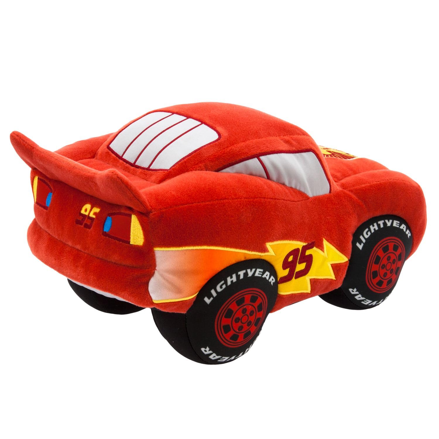 Disney Store Lightning McQueen plush embroidered details emphasize race-inspired charm