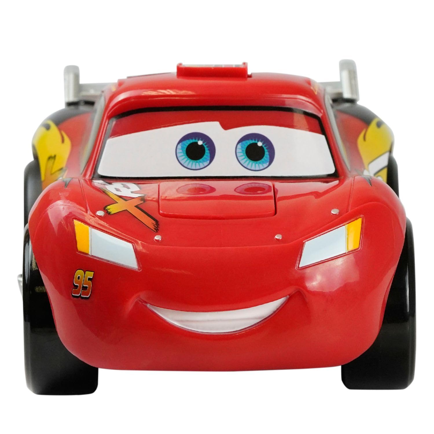 Disney Store Lightning McQueen push & go toy — front view for interactive play