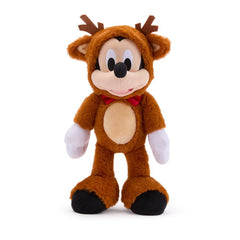 Disney Store Mickey Mouse Reindeer Plush full view showing the 15 inch cuddly character