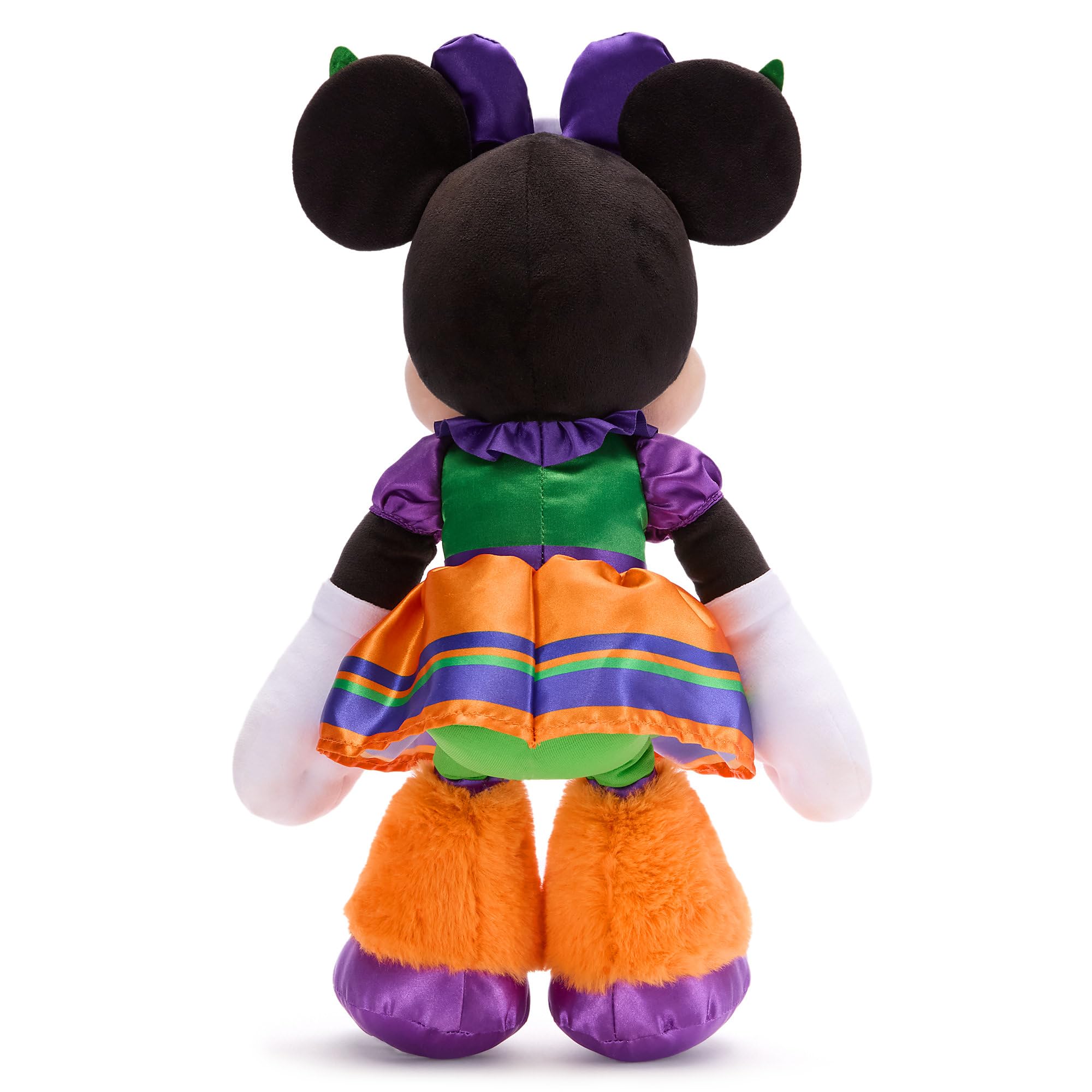 Disney Store Minnie Mouse plush with felt teeth evokes friendly, spooky character.
