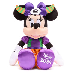 Disney Store Minnie Halloween plush wearing satin dress adds festive flair to any display.