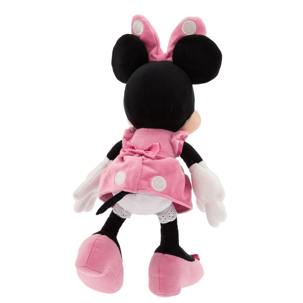 Disney Store Minnie Mouse plush pink soft fabric, ideal cuddle partner.