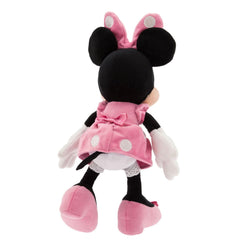 Disney Store Minnie Mouse plush pink soft fabric, ideal cuddle partner.