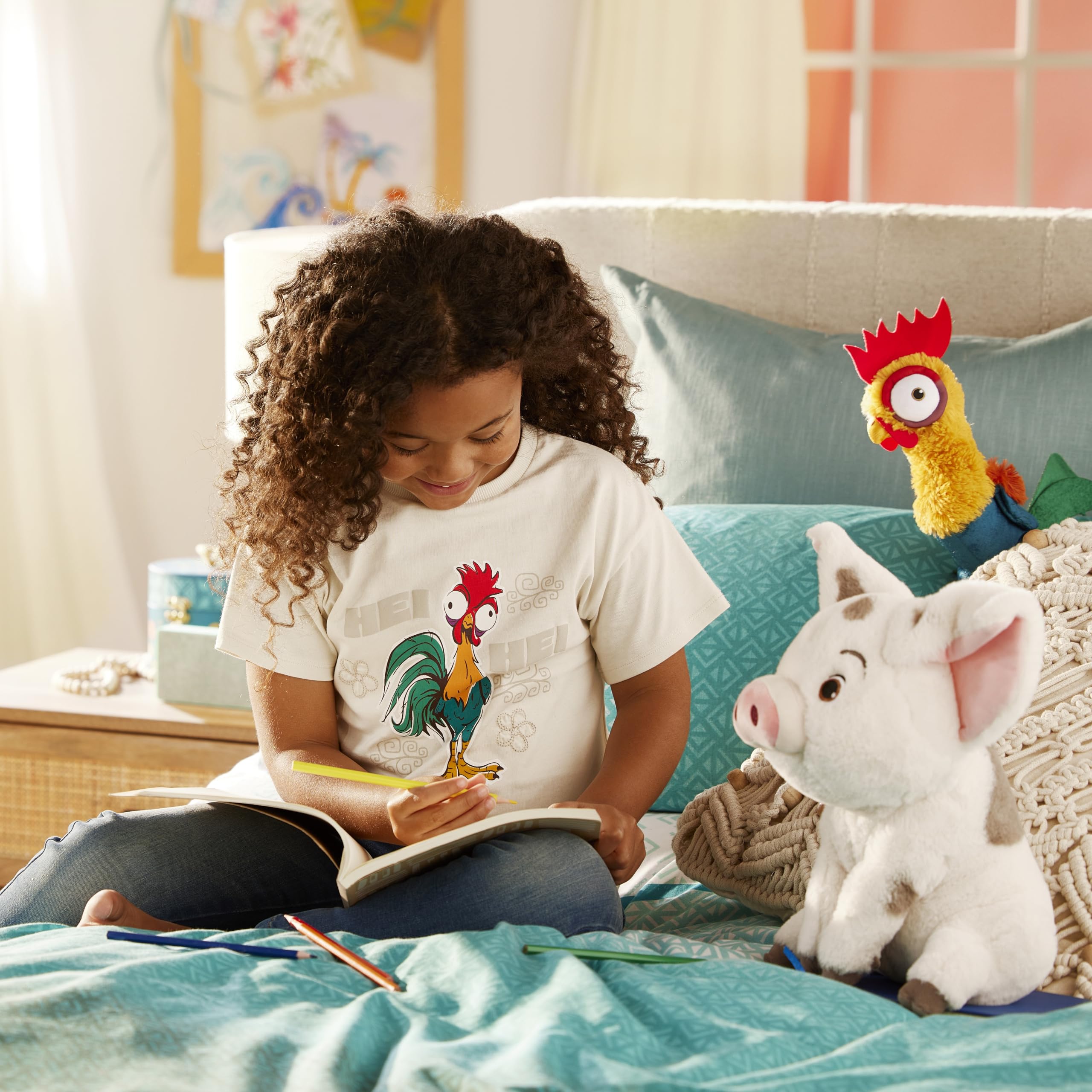 Disney Store Pua plush with soft fabric for gentle snuggles.