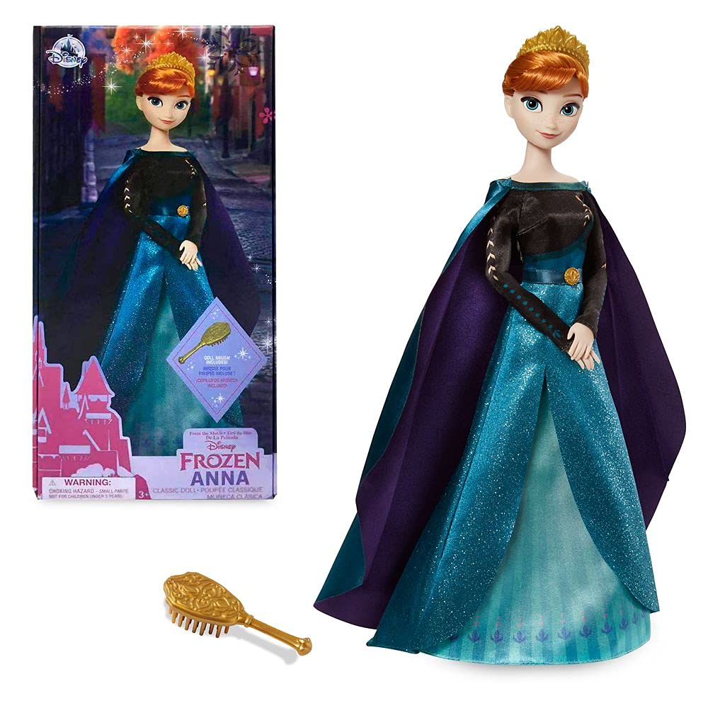 Disney Store Queen Anna doll in deluxe costume, ideal for imaginative play