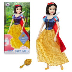 Disney Store Snow White doll with blue satin bodice for imaginative storytelling adventures.