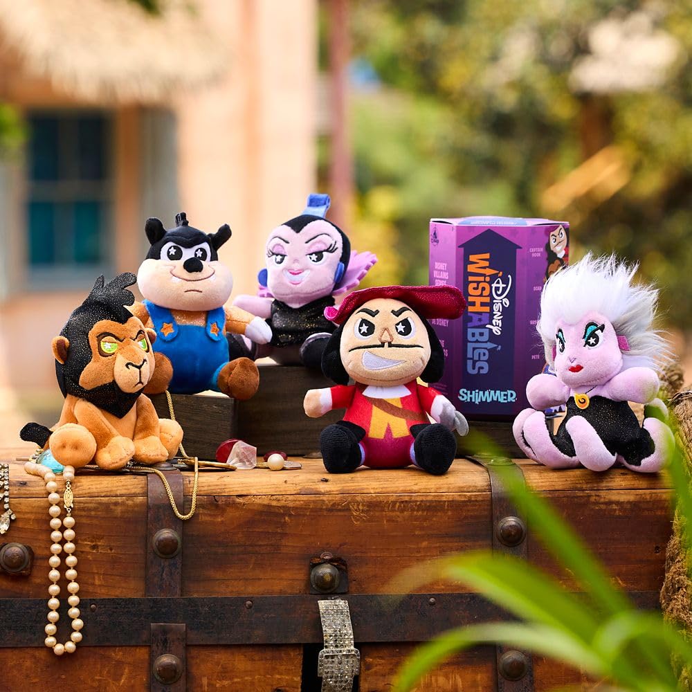 Disney Store Villains Wishables Shimmer 5in embroidered details catch the eye.